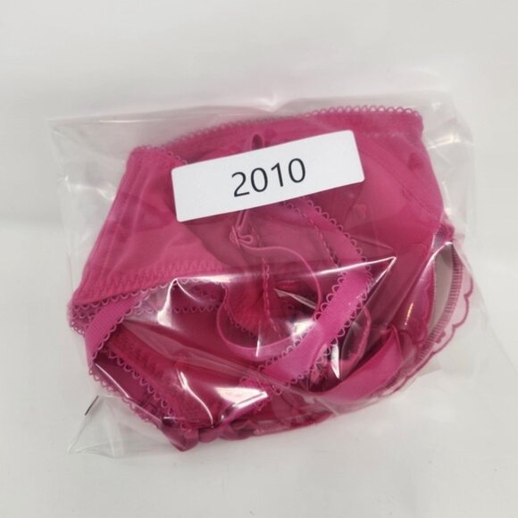 Victoria's Secret PINK Wink Push Up Balconette Bra 36D Pink Hearts Underwire - Picture 10 of 10